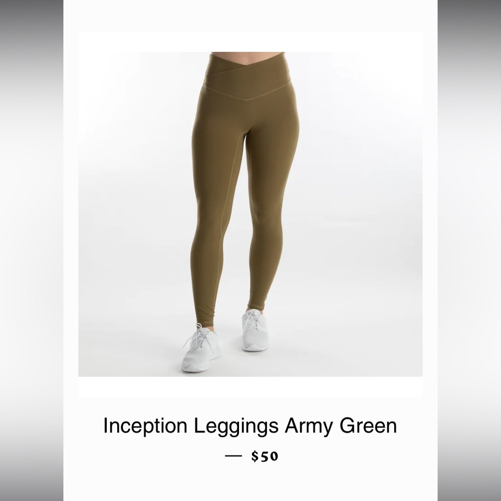 Champion Grind Army Green Inception Leggings Brand New